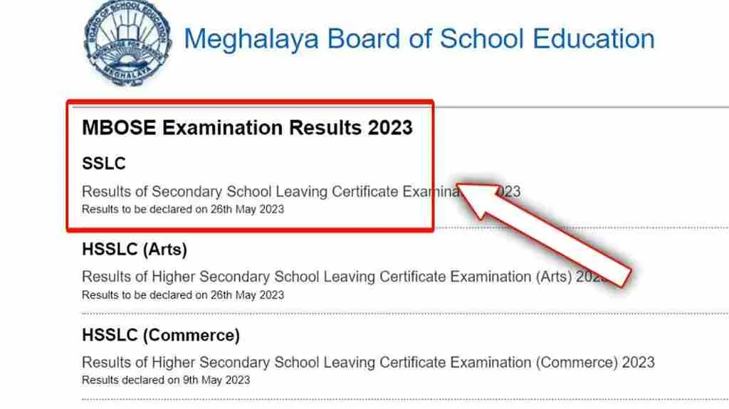 The Meghalaya SSLC Result 2023